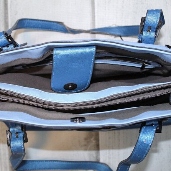 Damsel in Defense Women’s Heidi Way Two Tone Blue Concealed Carry Handbag - Picture 9 of 10